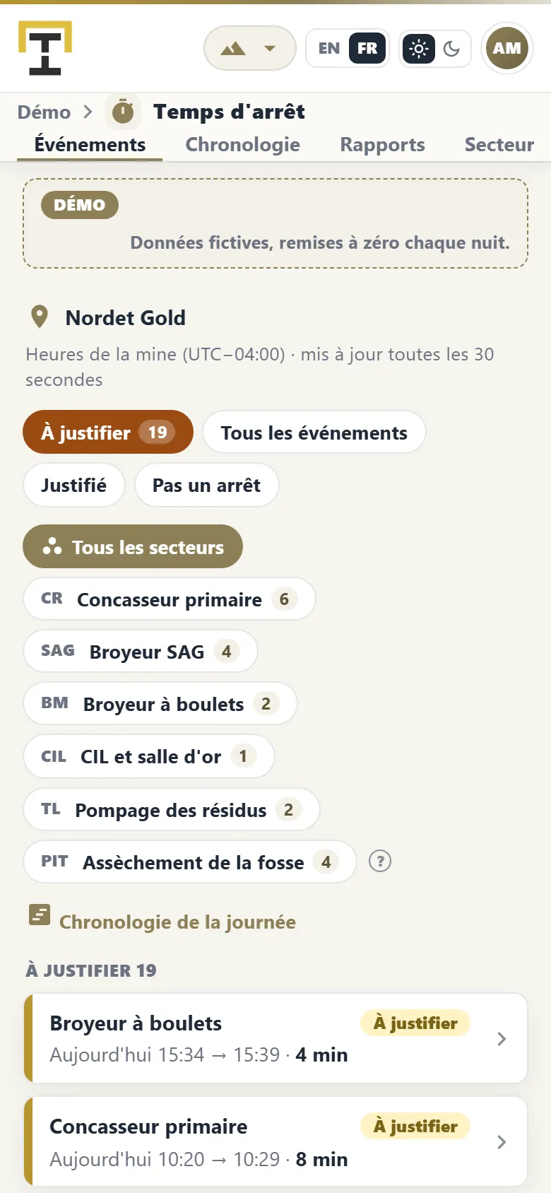 Les arrêts à justifier sur un téléphone